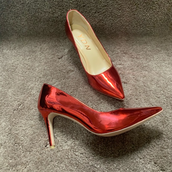 YDN Women's Chic Pointed Toe Mid Heel Pumps - Picture 5 of 8